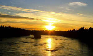 Sunset over Kenai River